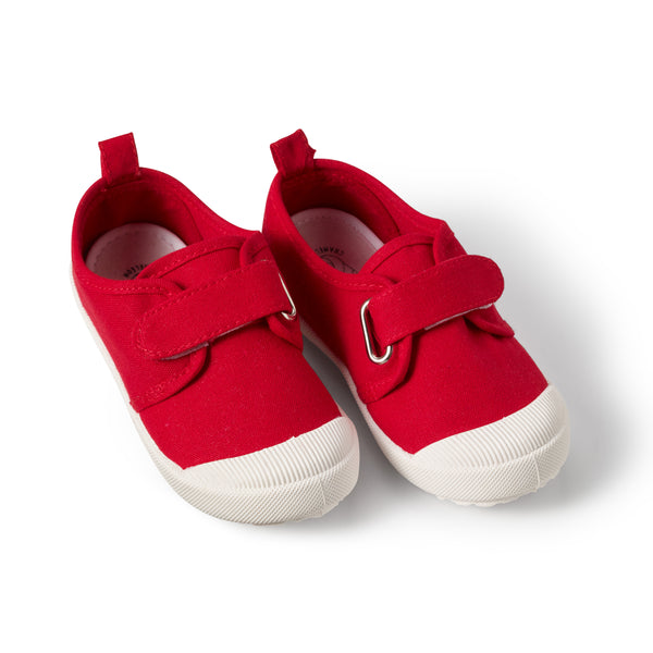 20110 Nens Red Canvas T-Bars - £10.00 - Our Little Shoe Box – Baby Shoes &  Shoes for Kids